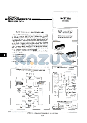 MC6880AP datasheet - QUAD THREE-STATE BUS TRANSCEIVER