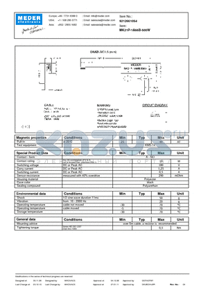 MK21P-1A66B-500W_11 datasheet - MK Reed Sensor