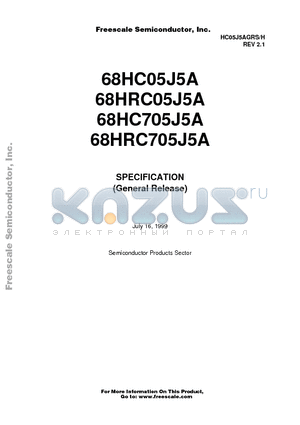 MC68HC05J5ADW datasheet - 8-bit microcontroller units