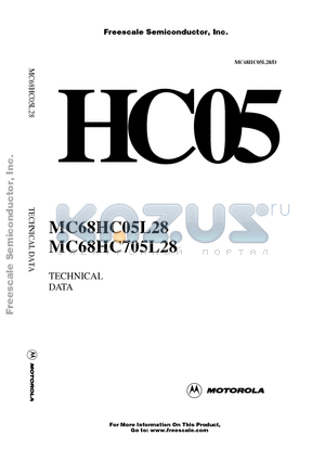 MC68HC05L28 datasheet - High-density complementary metal oxide semiconductor (HCMOS) microcontroller unit