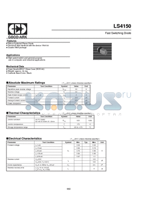 LS4150 datasheet - Fast Switching Diode