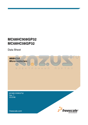 MC68HC08GP32 datasheet - M68HC08 Microcontrollers