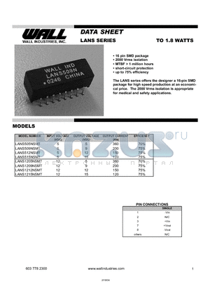 LANS datasheet - TO 1.8 WATTS 16 pin SMD