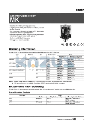 MK2P-I_1 datasheet - General Purpose Relay