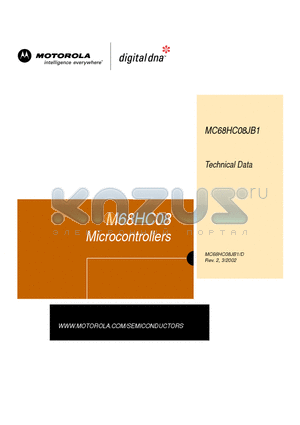 MC68HC08JB1 datasheet - Microcontrollers