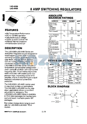 LAS-6380P1 datasheet - 8 AMP SWITCHING REGULATORS