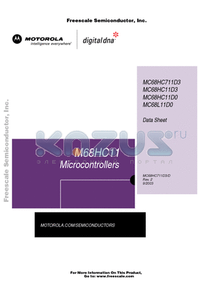MC68HC11D3CFN3 datasheet - Microcontrollers