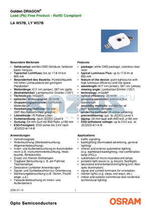 LAW57B datasheet - Lead (Pb) Free Product - RoHS Compliant