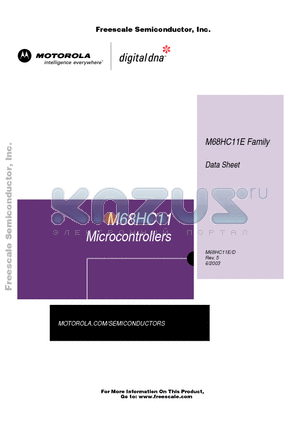 MC68HC11E0CFN3 datasheet - 8-channel, 8-bit analog-to-digital (A/D) converter