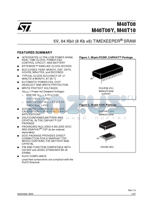 MK41T56N00TR datasheet - CMOS 8K x 8 TIMEKEEPER SRAM