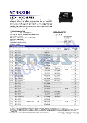LB05-10A12 datasheet - AC-DC CONVERTER