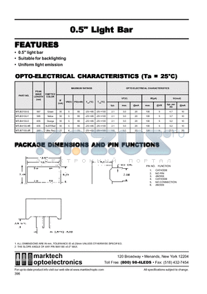 MTLB3150-Y datasheet - Marktech 0.50 Light Bar LEDs