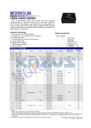 LB05-10B09 datasheet - AC-DC CONVERTER