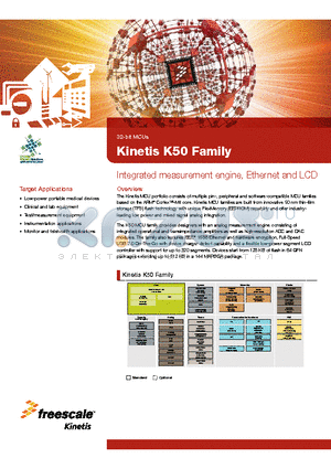 MK53DX256ZCYY10 datasheet - Integrated measurement engine, Ethernet and LCD