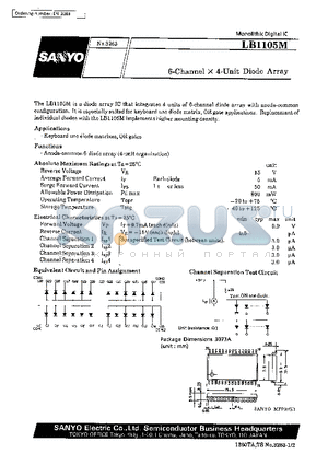 LB1105M datasheet - 6-Channel X 4-Unit Diode Array