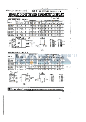 MTN1136-ASR datasheet - SINGLE DIGIT SEVEN SEGMENT DISPLAY