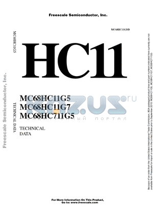 MC68HC11G5 datasheet - High-density Complementary Metal Oxide Semiconductor (HCMOS) Microcontroller Unit