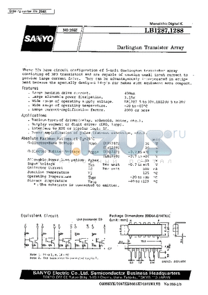 LB1288 datasheet - Darlington Transistor Array