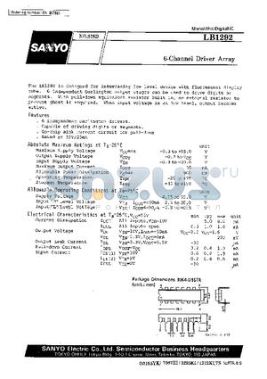 LB1292 datasheet - 6-Channel Driver Array