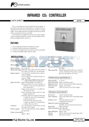 EDS3-104C datasheet - INFRARED CO2 CONTROLLER