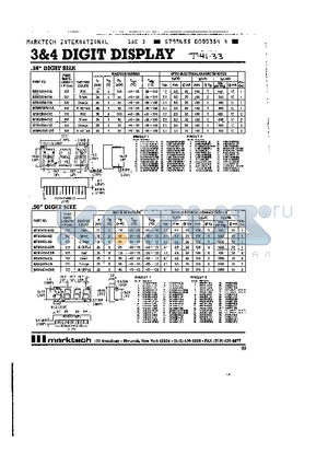 MTN4356R-11A datasheet - 3&4 DIGIT DISPLAY