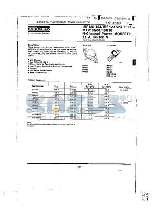 MTP10N10 datasheet - N-Channel Power MOSFETs, 11 A, 60-100 V