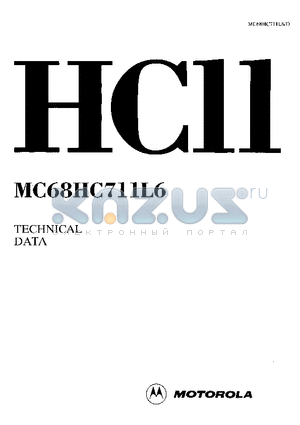 MC68HC11L6 datasheet - HCMOS MICROCONTROLLER UNIT