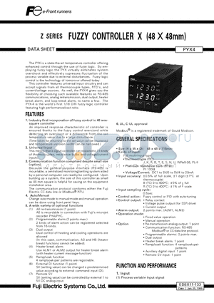 EDSX11-133 datasheet - Z SERIES FUZZY CONTROLLER X (48)48mm)