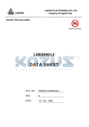 LSBI2640-L5 datasheet - ROUND TYPE LED LAMPS