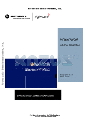 MC68HC705C9ACFN datasheet - Microcontrollers
