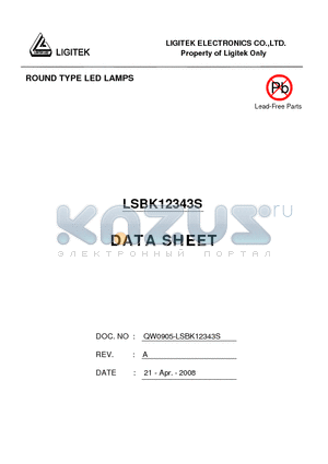 LSBK12343S datasheet - ROUND TYPE LED LAMPS