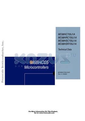 MC68HC705J1A datasheet - Microcontrollers