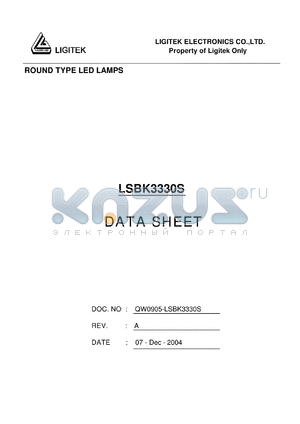 LSBK3330S datasheet - ROUND TYPE LED LAMPS