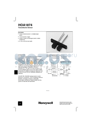 HOA1874-002 datasheet - Transmissive Sensor