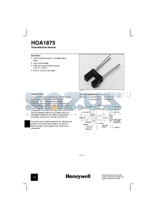 HOA1875 datasheet - Transmissive Sensor