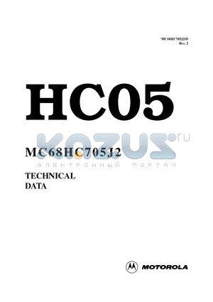 MC68HC705J2 datasheet - HCMOS MICROCONTROLLER UNIT