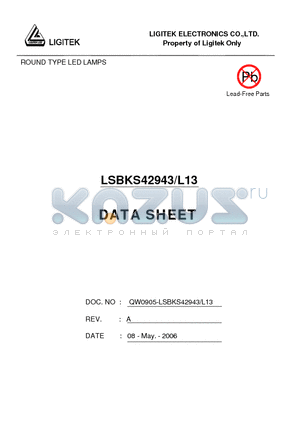 LSBKS42943-L13 datasheet - ROUND TYPE LED LAMPS