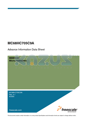 MC68HC705C9ACP datasheet - Microcontrollers
