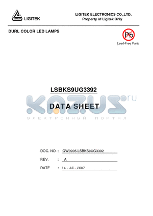 LSBKS9UG3392 datasheet - DURL COLOR LED LAMPS