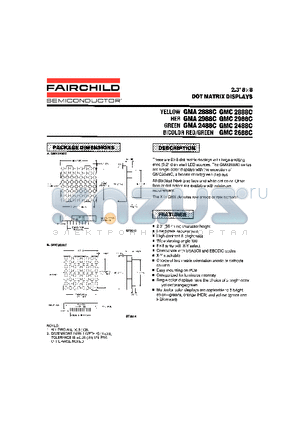 GMA2988C datasheet - 2.3 8 X 8 DOT MATRIX DISPLAYS