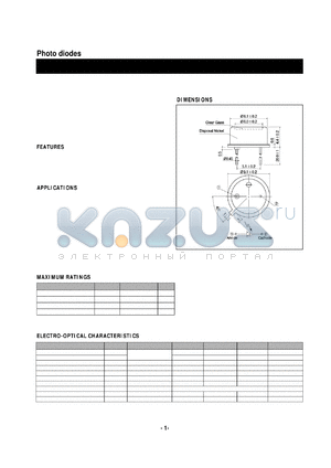 HP-202 datasheet - Photo diodes