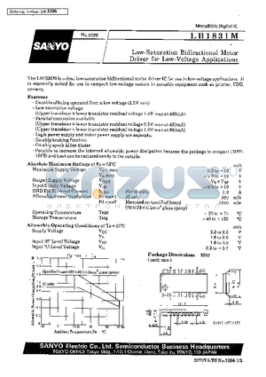 LB1831M datasheet - Low-Saturation Bidirectional Motor Driver for Low-Voltage Applications