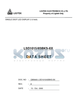 LSD1015-6SBKS-XX datasheet - SINGLE DIGIT LED DISPLAY (1.0 Inch)