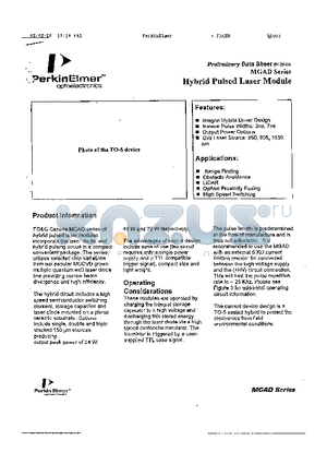 GMAD1S0607 datasheet - Hybrid Pulsed Laser Module
