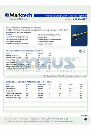 MTPS8065PT_1105 datasheet - Absolute Maximum Ratings (Ta=25jC)