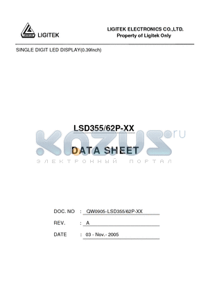 LSD355/62P-XX datasheet - SINGLE DIGIT LED DISPLAY(0.39Inch)