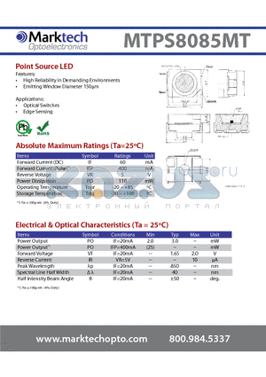 MTPS8085MT datasheet - High Reliability in Demanding Environments