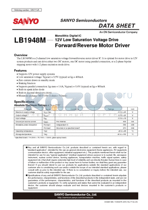LB1948M_09 datasheet - 12V Low Saturation Voltage Drive