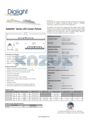 LSD3C4M2P datasheet - SafeSite Series LED Linear Fixture