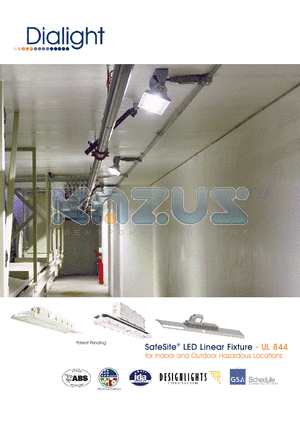 LSD3C4M2P datasheet - SafeSite LED Linear Fixture - UL 844 for Indoor and Outdoor Hazardous Locations